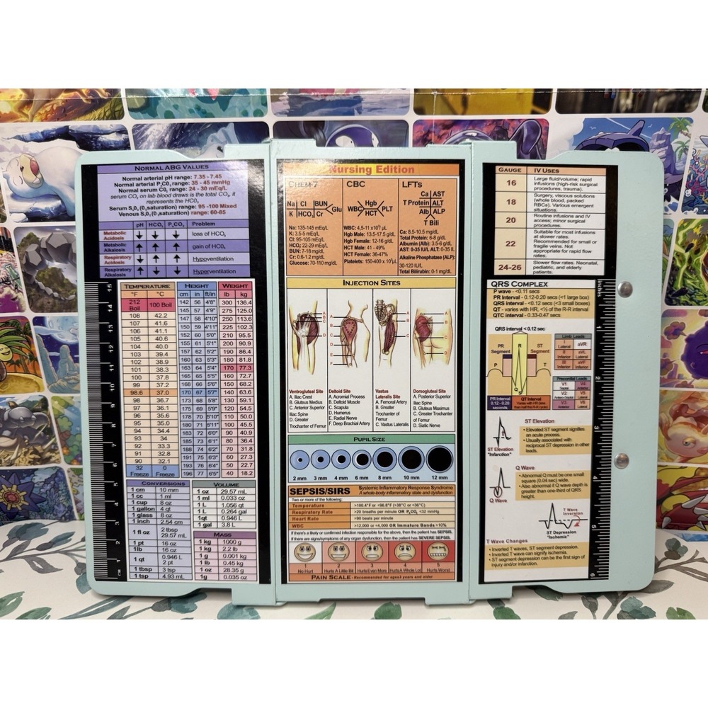 Nursing Edition Medical Clipboard‎ Reference Guide Foldable 9.5x11"